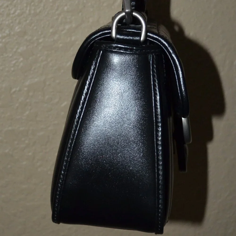 New Gucci GG Black Quilted Marmont Top Handle Shoulder Handbag - Picture 9 of 14